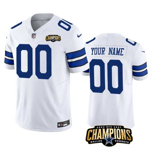 Men & Women & Youth Dallas Cowboys Active Player Custom White 2023 F.U.S.E. NFC East Champions Patch Football Stitched Jersey->customized nfl jersey->Custom Jersey